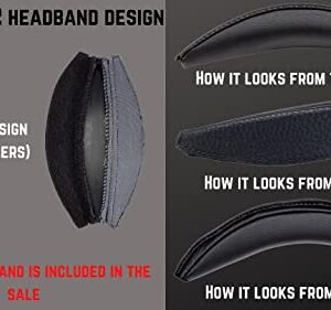 Replacement QC3 Ear Pads/On-Ear Ear Pads and V2 QC3 Headband pad/On-Ear Headband pad Cushion Compatible with Bose QuietComfort 3 (QC3) and Bose On-Ear (OE) Headphones (Black)