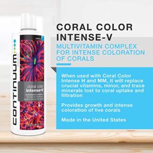 Continuum Aquatics Coral Color Intense-V, multivitamin complex for the intense coloration of corals in marine reef aquaria, 250ml