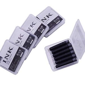 30 PCS Fountain Pen Black Ink Refill Cartridges Suitable for Hongdian Fountain Pen