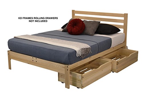 KD Frames Lexington Platform Bed, Queen, Unfinished