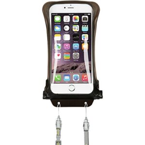 aquavault 100% waterproof floating smart phone case & money pouch - fits all phones - made from premium heavy duty pvc for added drop protection - includes adjustable neck strap black