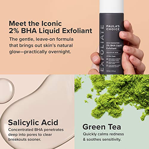 Paula's Choice Skin Perfecting 2% BHA Liquid Salicylic Acid Exfoliant Duo, Gentle Exfoliator for Blackheads, Large Pores, Wrinkles & Fine Lines, Includes 1 Full Size Bottle & 1 Travel Size Bottle