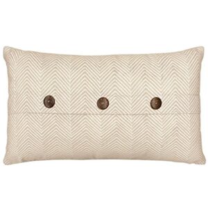 laura ashley lap008366 decorative pillow, 1 count (pack of 1), beige/white
