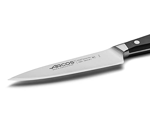 ARCOS Chef Knife 6 Inch Stainless Steel. Professional Kitchen Knife for Cooking. Ergonomic Polyoxymethylene Handle and 150 mm Blade. Series Manhattan. Color Black