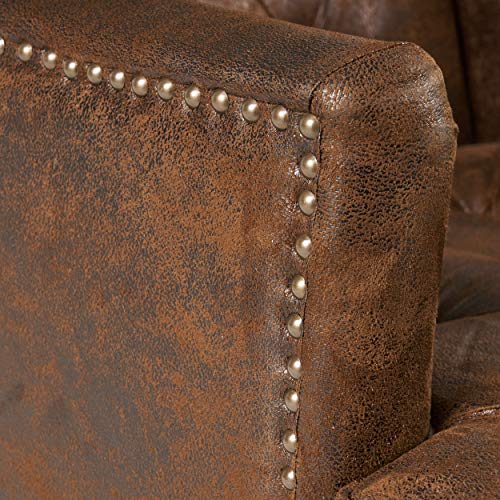 Christopher Knight Home Malone Tufted Club Chair, Brown 28D x 29.5W x 33.5H Inch