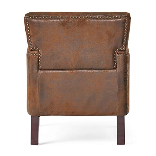 Christopher Knight Home Malone Tufted Club Chair, Brown 28D x 29.5W x 33.5H Inch