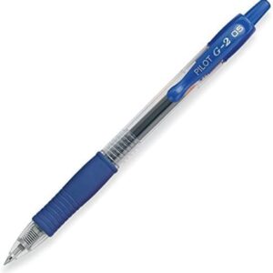 Pilot G2 pens retractable Gel Roller ballpoint Extra Fine 05 pt Black & Blue Bundle (6)