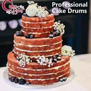 Cakebon Cake Drums Round 10 Inches - (Silver, 1-Pack) - Sturdy 1/2 Inch Thick - Professional Smooth Straight Edges