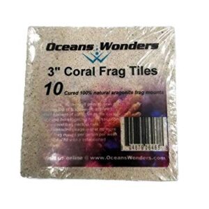 Oceans Wonders XXL 3" Coral Frag Tiles 10pc