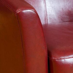 Great Deal Furniture Petaluma Oxblood Red Leather Club Chair