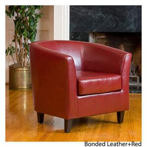 Great Deal Furniture Petaluma Oxblood Red Leather Club Chair