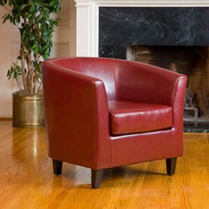 Great Deal Furniture Petaluma Oxblood Red Leather Club Chair