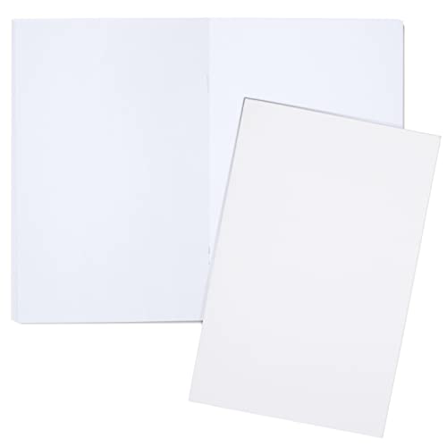 24-Pack Blank Notebooks for Kids, A5 White Notebooks for Writing Stories, Journaling, Scrapbooking, Sketching, Drawing, Travel-Journaling, and Recipes (5.5x8.5 in)