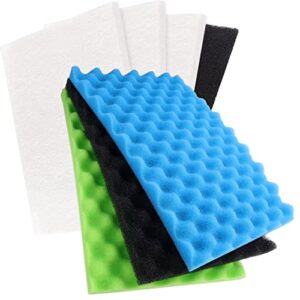 ltwhome value pack of large diy poly coarse fine foam filter pads set for aquarium pond(pack of 7)