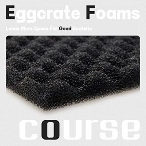 LTWHOME Value Pack of Large DIY Poly Coarse Fine Foam Filter Pads Set for Aquarium Pond(Pack of 7)