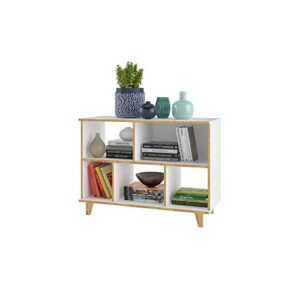 Manhattan Comfort Minetta Midcentury Modern Bookcase, White