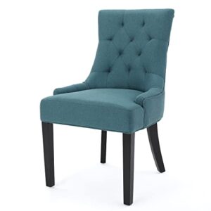 Christopher Knight Home Hayden Fabric Dining Chairs, 2-Pcs Set, Dark Teal