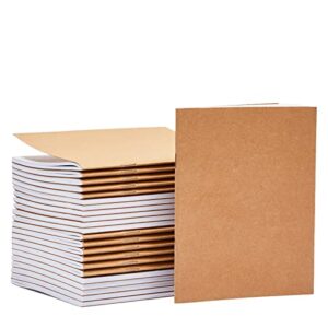 24 pack blank journals bulk set, small kraft paper notebooks, sketchbooks for kids, students to write stories (4x6 in)
