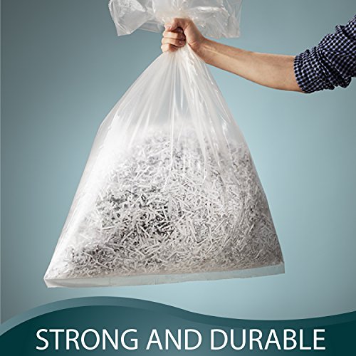 50 Paper Shredder Clear Bags - Perfect Size for Most Paper Shredders up to 15 Gallons