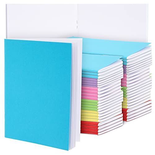 48 Pack Blank Books For Kids To Write Stories, Unlined Pocket Size Notebook Bulk Set, 6 Colors (4.3 x 5.5 In)