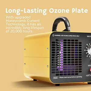 Airthereal MA10K-PRO Ozone Generator 10000 mg/h High Capacity O3 Machine, Home Ionizer Odor Remover, Yellow