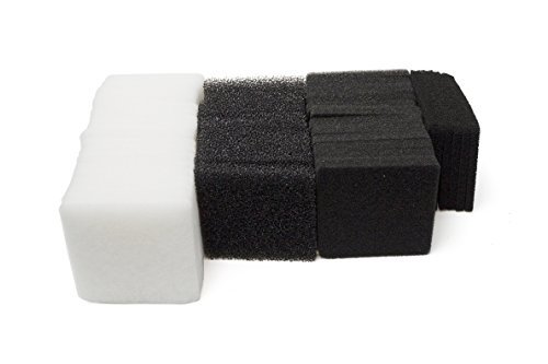 LTWHOME Compatible Foam Carbon Micro Filter Pads Set Fit for Rena Filstar xP Filter Media(Pack of 50)