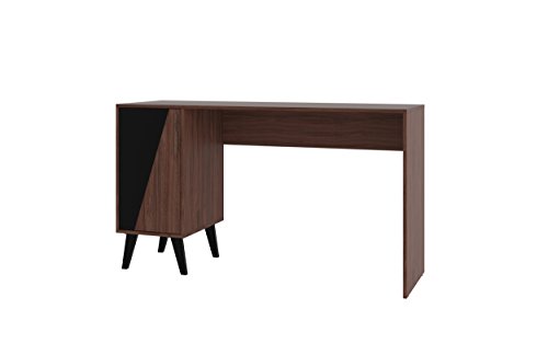 Manhattan Comfort Hogan Office Desk, Dark Brown