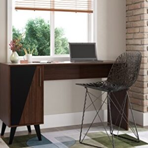 Manhattan Comfort Hogan Office Desk, Dark Brown