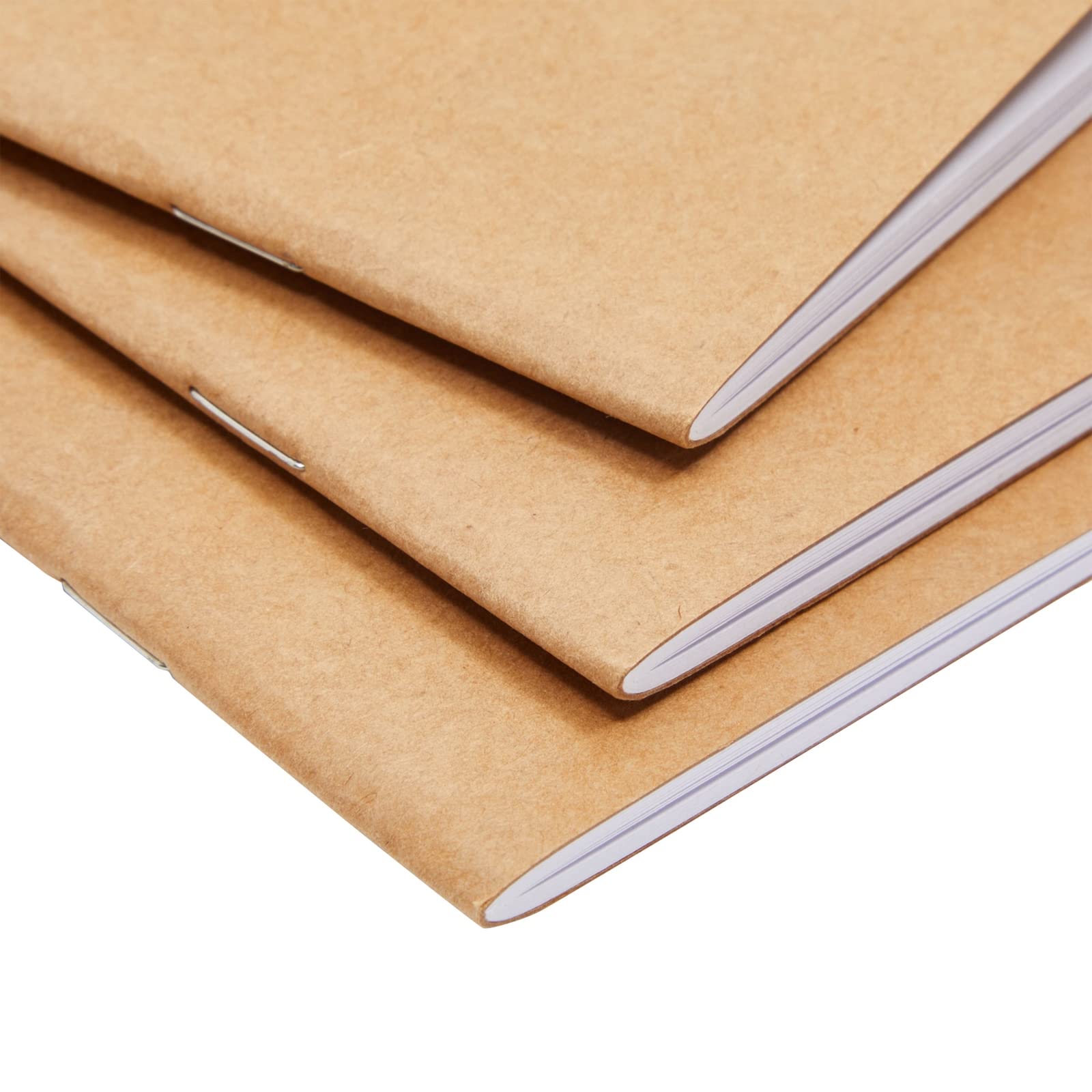 24 Pack A5 Kraft Paper Blank Journals Bulk Set, 5.5x8.5 Inch Notebooks for Kids, Drawing, Sketchbook, School Notes, Writing Stories, Travelers (Brown)