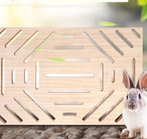 Hypeety Rabbit Wood Foot Pad Toy Small Animals Bunny Chinchilla Guinea Pig Rabbit Totoro Scratch Cage Supplies Safe Non-Toxic Pine Wood Board Chew Toy Mat Bed