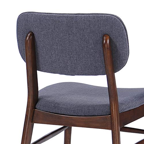 Christopher Knight Home Colette Fabric Dining Chairs, 2-Pcs Set, Charcoal