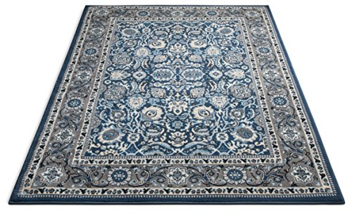 Well Woven Darya Blue Modern Sarouk 5x7 (5'3" x 7'3") Area Rug Updated Traditional Persian Carpet