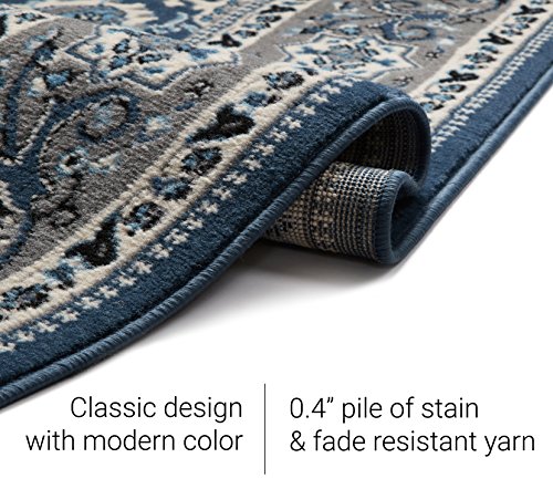 Well Woven Darya Blue Modern Sarouk 5x7 (5'3" x 7'3") Area Rug Updated Traditional Persian Carpet