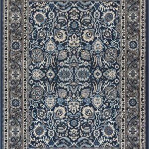 Well Woven Darya Blue Modern Sarouk 5x7 (5'3" x 7'3") Area Rug Updated Traditional Persian Carpet