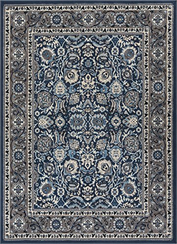 Well Woven Darya Blue Modern Sarouk 5x7 (5'3" x 7'3") Area Rug Updated Traditional Persian Carpet