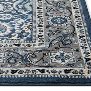 Well Woven Darya Blue Modern Sarouk 5x7 (5'3" x 7'3") Area Rug Updated Traditional Persian Carpet