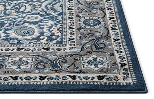 Well Woven Darya Blue Modern Sarouk 5x7 (5'3" x 7'3") Area Rug Updated Traditional Persian Carpet