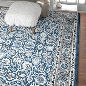 Well Woven Darya Blue Modern Sarouk 5x7 (5'3" x 7'3") Area Rug Updated Traditional Persian Carpet