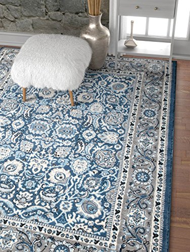 Well Woven Darya Blue Modern Sarouk 5x7 (5'3" x 7'3") Area Rug Updated Traditional Persian Carpet