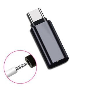 Cablecc Type-C to 3.5mm Earphone Adapter USB-C 3.1 Male to AUX Audio Female for Xiaomi 6 Mi6 Letv 2 Pro 2 Max2 (Black)