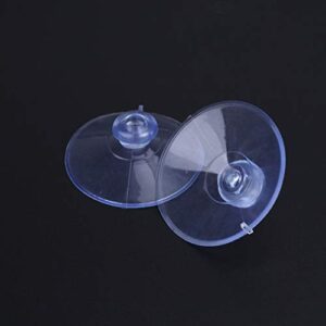 Double Sided Suction Cups:OUNONA 50 Pieces Clear Suction Cups PVC Plastic Suction Cup Without Hooks (45mm)