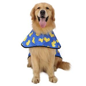 HDE Dog Raincoat Hooded Slicker Poncho for Small to X-Large Dogs and Puppies Rubber Ducks - XL