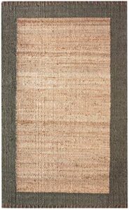 nuloom cameron hand woven jute area rug, 6' x 9', natural