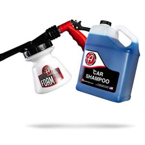 Adam’s Standard Foam Gun & Car Shampoo - Car Wash & Car Cleaning Auto Detailing Kit | Soap Shampoo & Garden Hose for Thick Suds | No Pressure Washer Required | Car Wax Tool Supplies