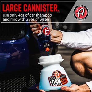 Adam’s Standard Foam Gun & Car Shampoo - Car Wash & Car Cleaning Auto Detailing Kit | Soap Shampoo & Garden Hose for Thick Suds | No Pressure Washer Required | Car Wax Tool Supplies