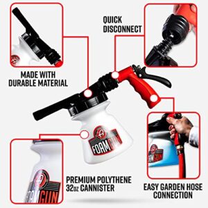 Adam’s Standard Foam Gun & Car Shampoo - Car Wash & Car Cleaning Auto Detailing Kit | Soap Shampoo & Garden Hose for Thick Suds | No Pressure Washer Required | Car Wax Tool Supplies