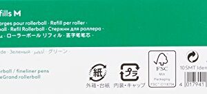 Montblanc Rollerball Refills (M) Emerald Green 118127 – Refill Cartridge with a Medium Nib for Rollerball Pens – 2 x Purple Pen Refills