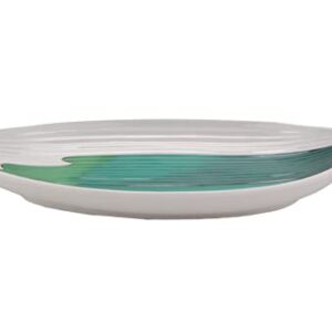 G.E.T. 133-26-CO-EC Melamine Leaf Shaped Serving Plate / Platter, 10.5", Green (Set of 4)