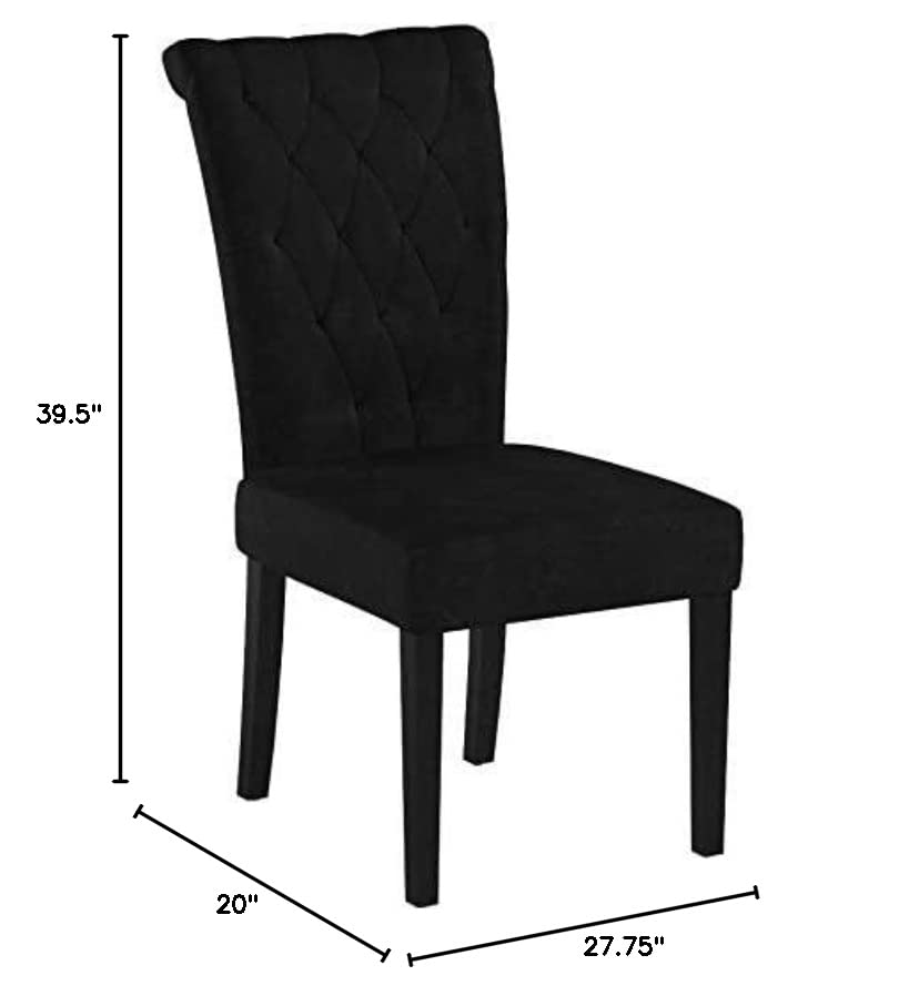 Christopher Knight Home Venetian Velvet Dining Chair, Black