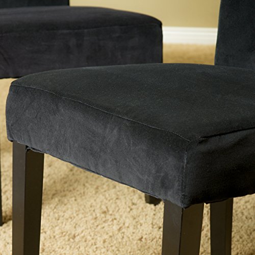 Christopher Knight Home Venetian Velvet Dining Chair, Black